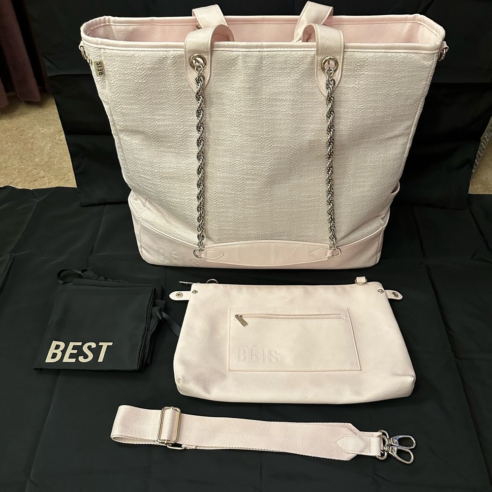 **SOLD** BÉIS The Everyday Tote in SAKURA PINK — Limited Edition and Rare! - Picture 3 of 16